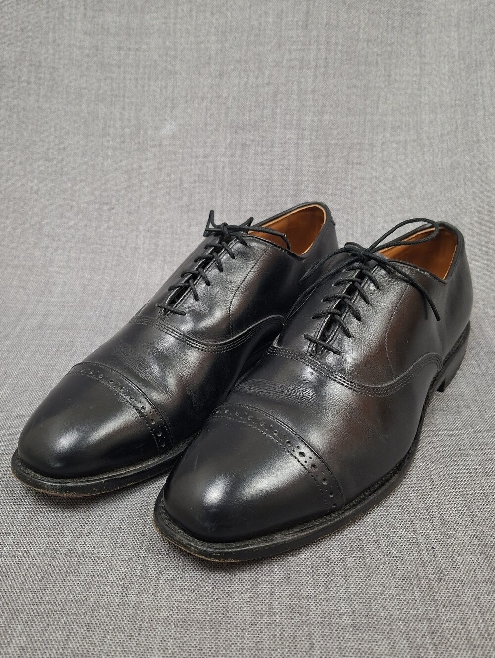 Allen Edmonds Made in USA Byron Black Leather Cap Toe Dress Shoes/Oxford Size 11